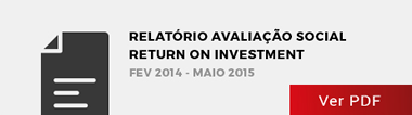 Relatório avaliação Social Return on Investment, Fev 2014 - Maio 2015 Relatório avaliação Social Return on Investment, Fev 2014 - Maio 2015
