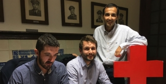 David Rodrigues (CVP Braga), Tiago Costa (Juventude CV) e Nuno Rodrigues (Comunicação &amp; Marketing, sede nacional)